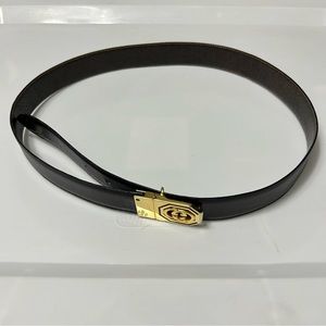 Vintage Gucci Reversible Leather Belt 80 cm Small